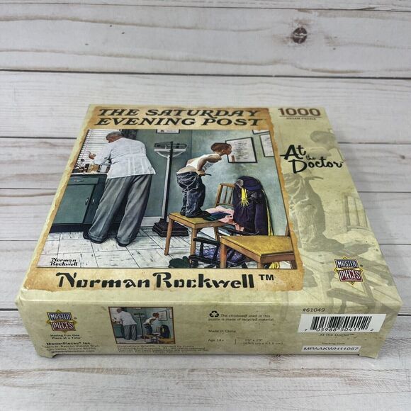 Masterpieces 1000 Piece Jigsaw Puzzle At the Doctor by Norman Rockwell NEW - Picture 6 of 10